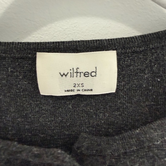 Aritzia Wilfred Golightly Wonder Yarn Cardigan Dark Grey XXS - Picture 4 of 7
